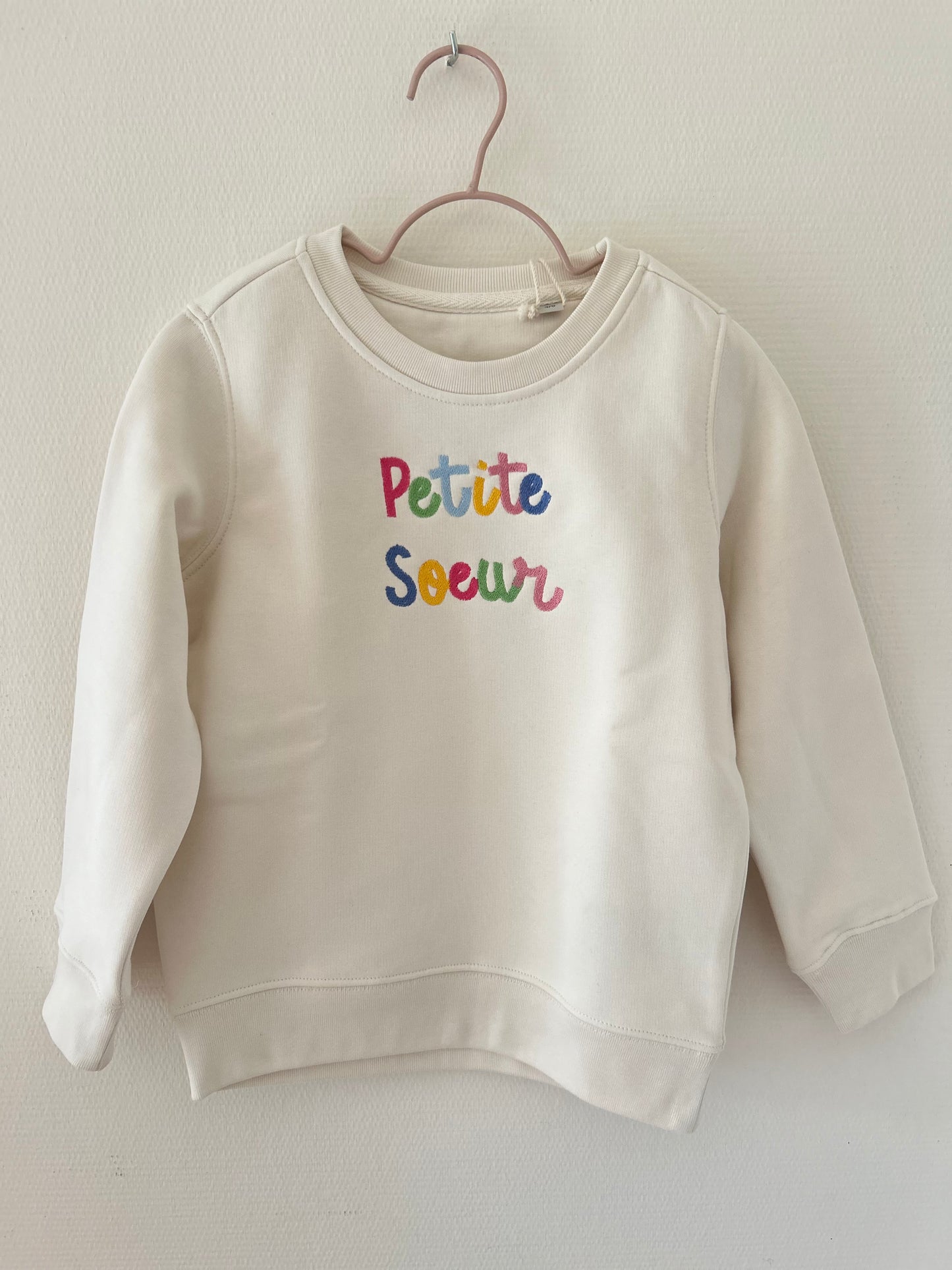 Sweat grande soeur et future grande soeur coloré