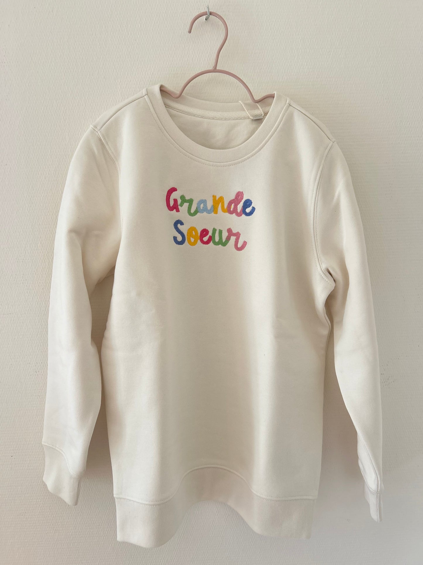 Sweat grande soeur et future grande soeur coloré
