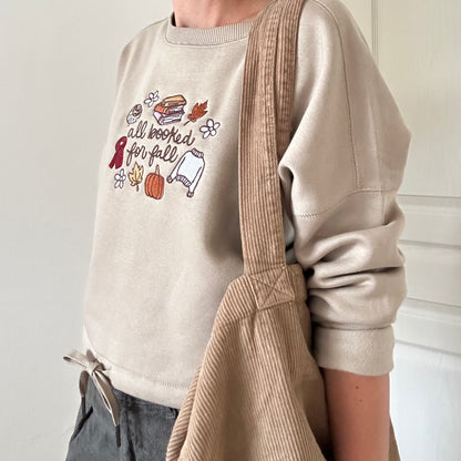 Sweat All booked for fall brodé, cadeau lectrices et automne