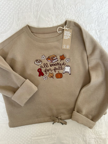Sweat All booked for fall brodé, cadeau lectrices et automne