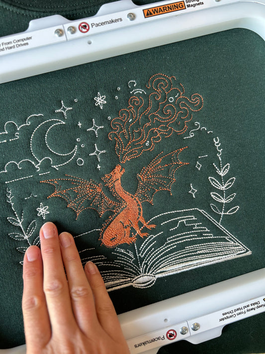 Sweat livre et dragon cadeau pour fan de lecture