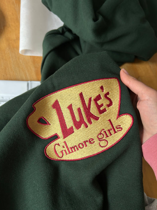 Sweat luke’s diner inspiré de gilmore girls brodé
