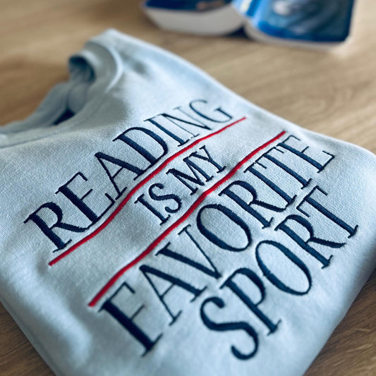 Sweat brodé pour fan de lecture