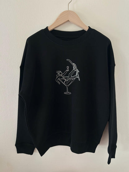 Sweat skieuse et martini