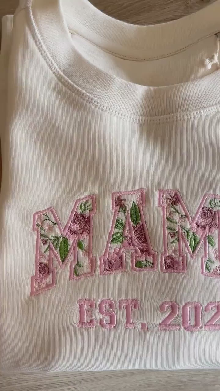 vidéo de sweat maman personnalisé brodé femme
