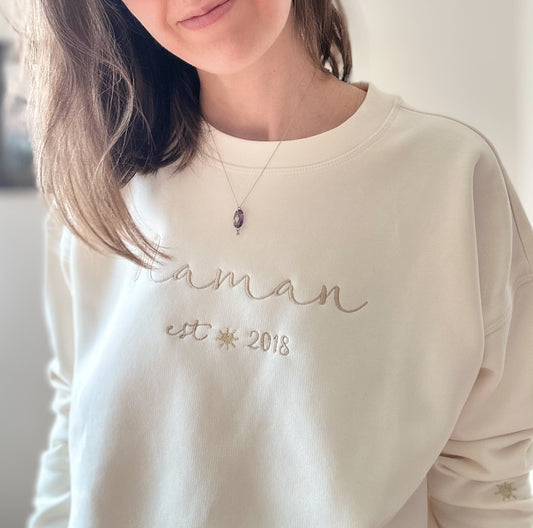 sweat maman personnalisé brodé