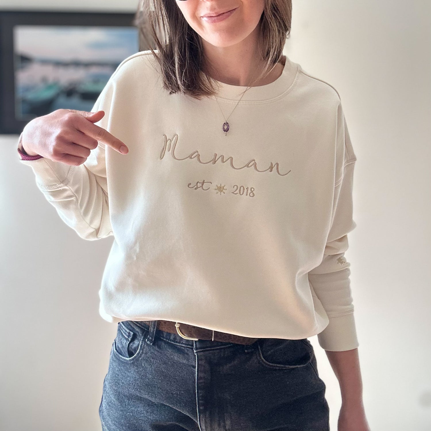 sweat maman personnalisé brodé